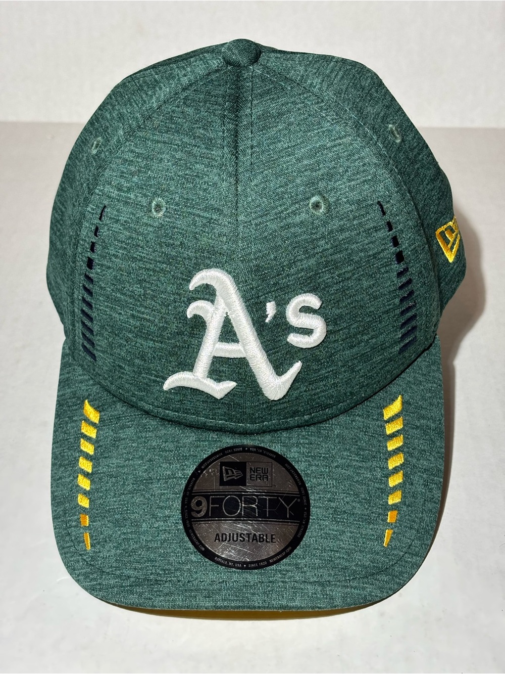 New Era 9FORTY Oakland Athletics MLB Adjustable Cap Hat Green/Yellow